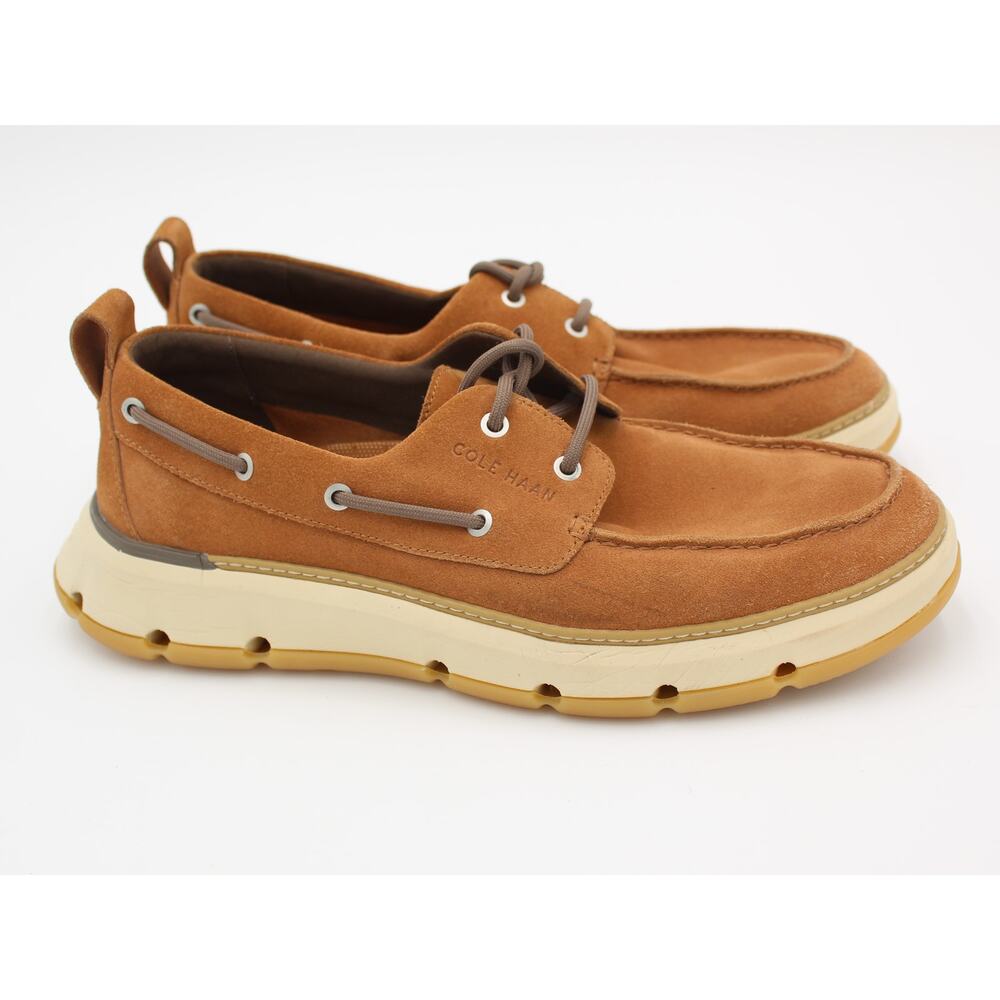Cole Haan Boat Shoes Mens 9.5 Brown Suede Casual Comfort Slip On Loafer Preppy